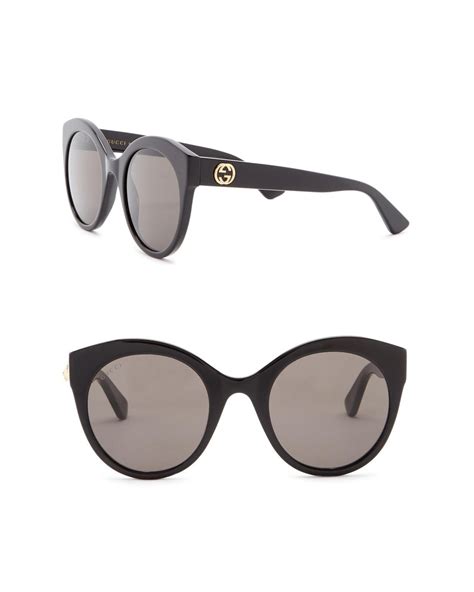 52mm round sunglasses gucci|gucci women's oversize round sunglasses.